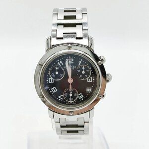 Hermes Watch CL1.310 31mm Women's Black X Silver mon-705-091025